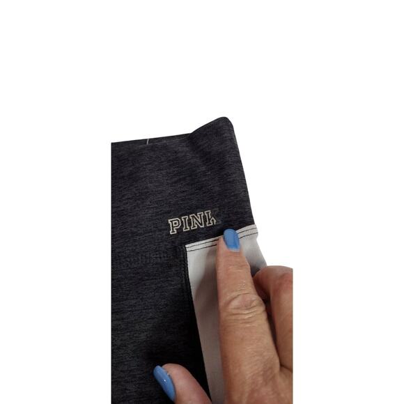 Victoria’s Secret PINK Ultimate Leggings S/P Sequin Mesh Pocket Gray - Picture 6 of 8